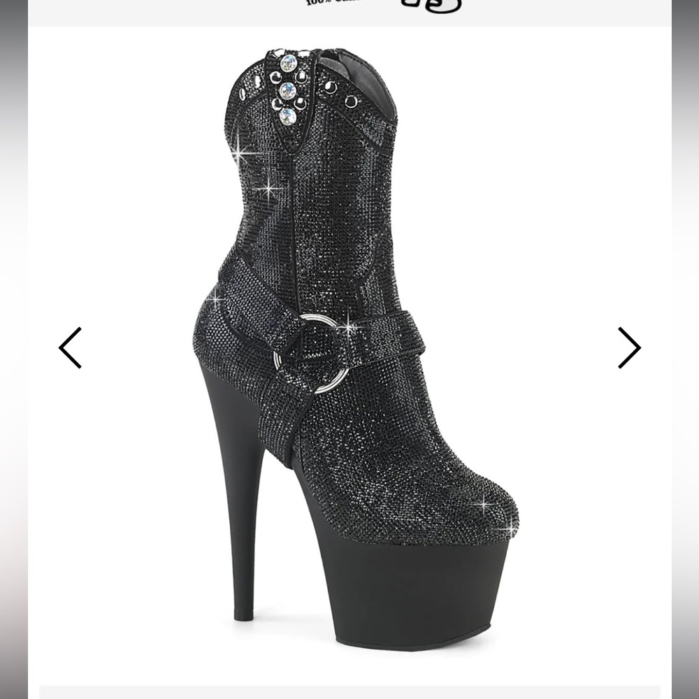 Pleaser Adore Cowboy Boot Heels Sz 9